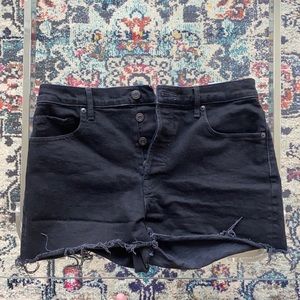 Everlane black denim shorts size 8
